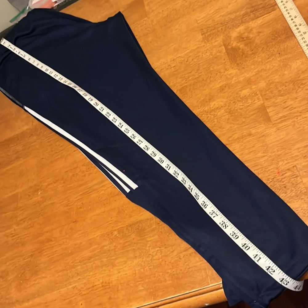 Adidas Mens 2XLT Big & Tall Blue and White Athletic Workout Lounge Pants